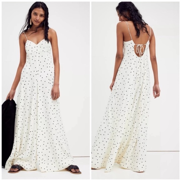 Free People Pants - Free People • Summer Jamboree Jumpsuit Wide Leg Polka Dot Bohemian Size Small